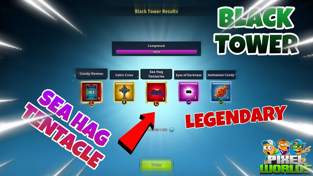 OMG I GOT THE SEA HAG TENTACLES AND EYES OF DARKNESS | Pixel Worlds Halloween