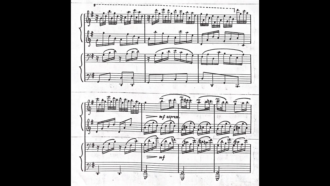 John Field - Rondo in G Major for Piano, Four-Hands, H. 43 (1813) [Score-Video]