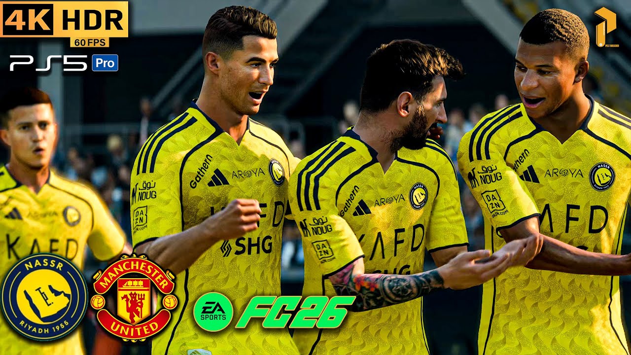 All Superstars in One Team 🐐 Al Nassr vs Man United | FC 26 PS5 Pro #ronaldo #messi #fc26 #ps5 #4k
