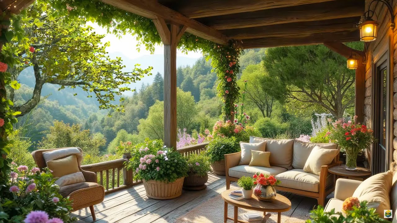 Relaxing Cabin View – Calm Piano Melodies for Peaceful Moments in Nature 🍃☕