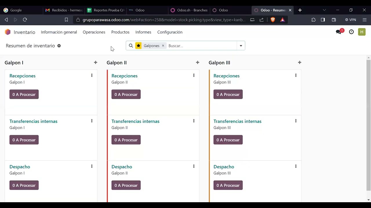 Gestión de Inventario en Odoo