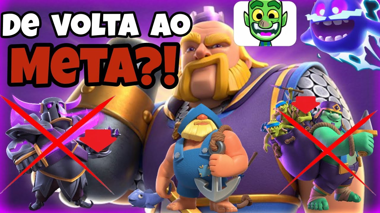 ATÉ QUE FIM TUDO FOI NERFADO! GIGANTE REAL DE VOLTA O META?! CLASH ROYALE 