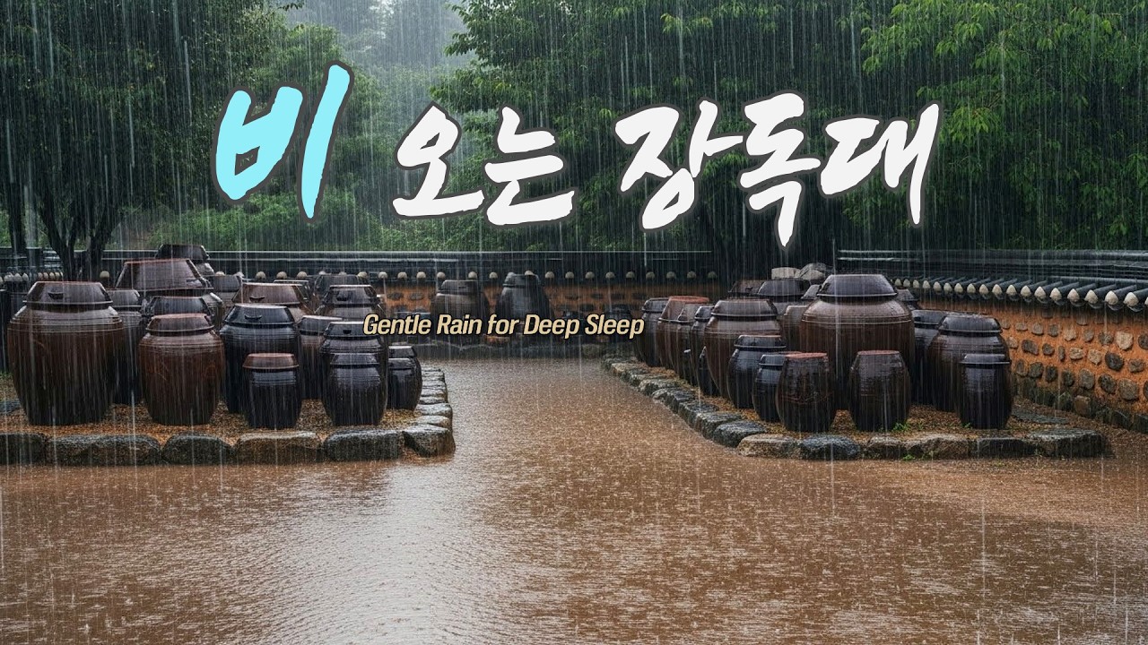 🌧️ Korean Hanok Rain ASMR | Deep Rain Ambience for Sleep & Calm | 평범한 하루 비와 함께 쉬어가기