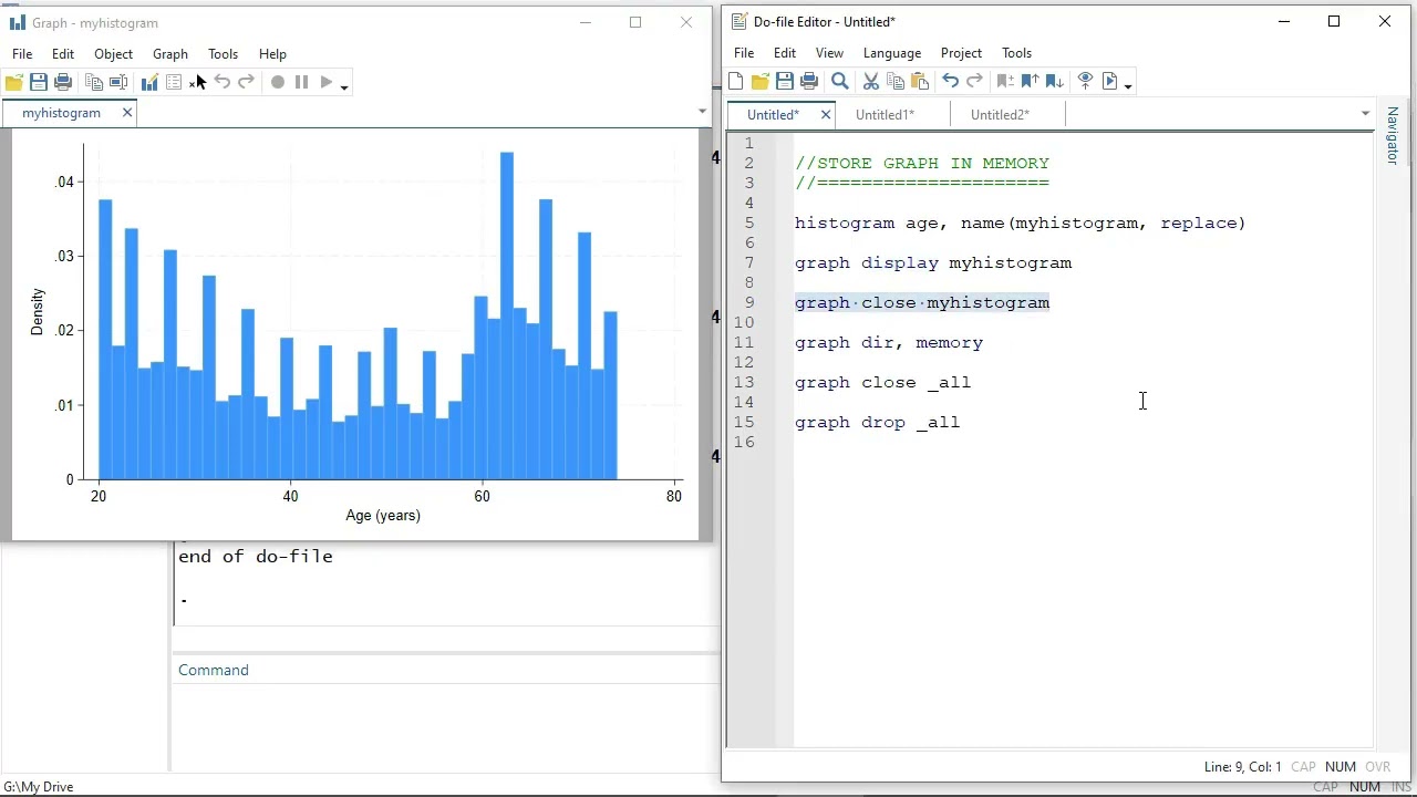 Storing, saving, and exporting graphs in Stata