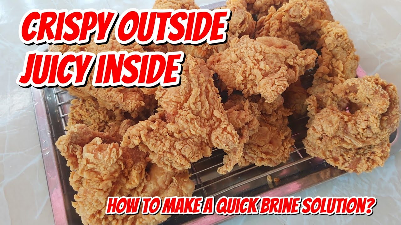 HOW TO MAKE A QUICK BRINE SOLUTION USING 4 INGREDIENTS FOR FRIED CHICKEN | HOW TO BRINE CHICKEN