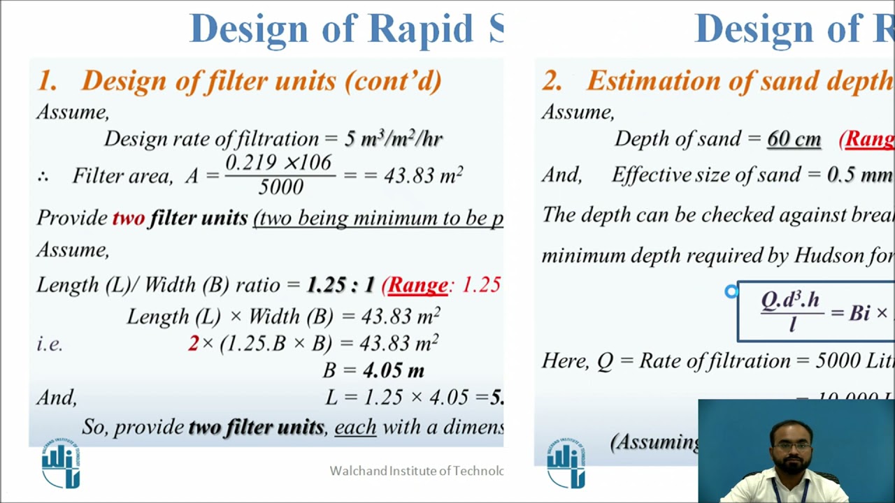 Design of Rapid sand Filter- Part 1
