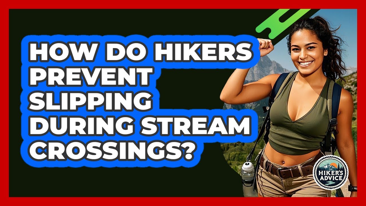 How Do Hikers Prevent Slipping During Stream Crossings?