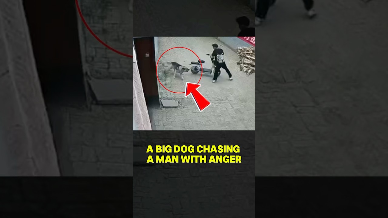 A Man Received Unexpected Beat From A Big Dog Chasing With Anger 😢🥺