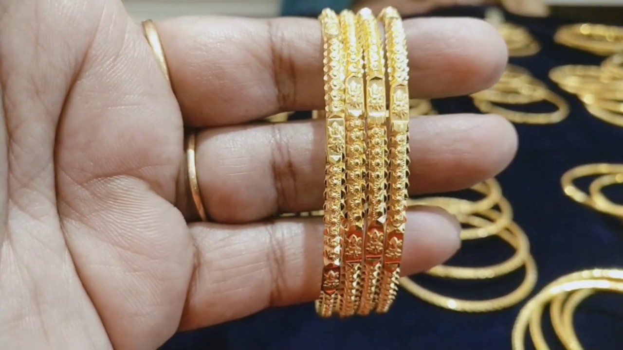 light weight gold daily wear bangles with weight and price with addresse.