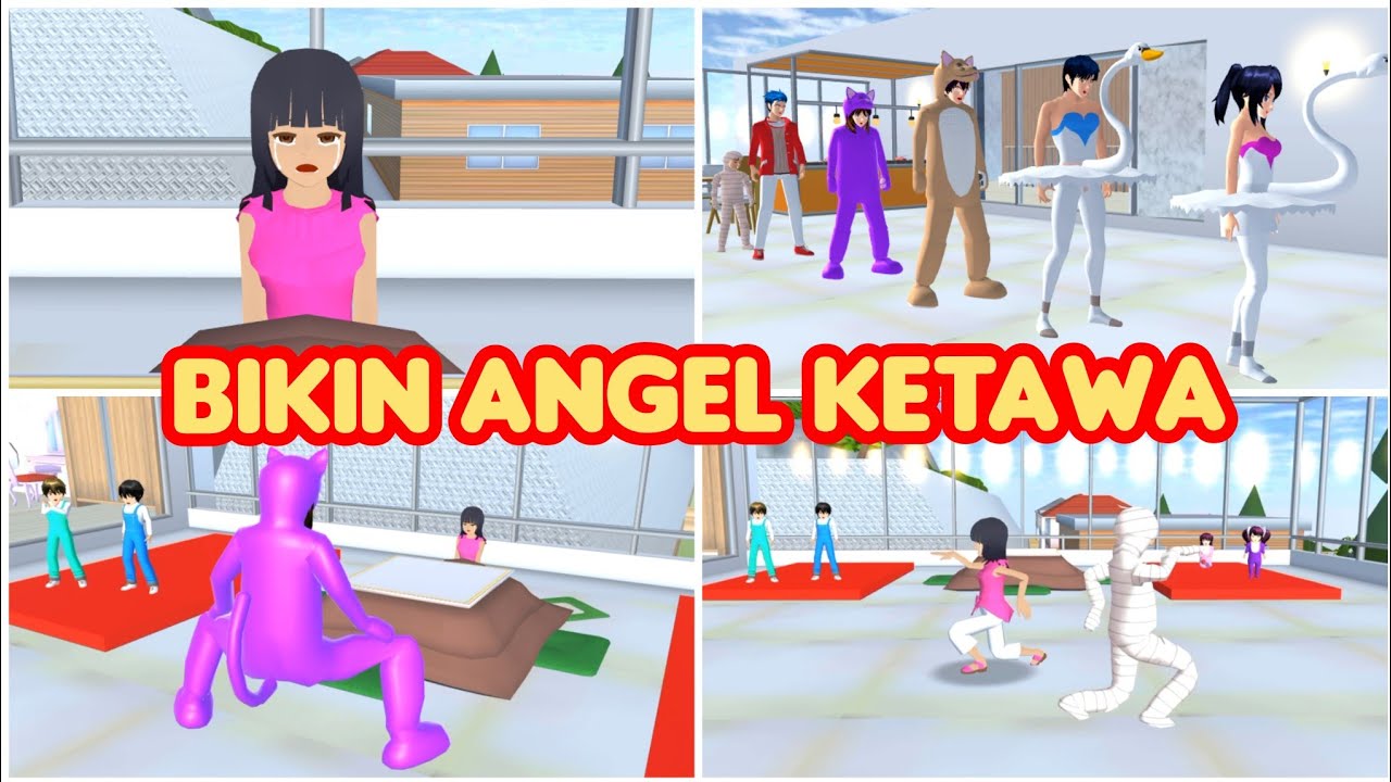 BIKIN ANGEL KETAWA | VLOG KING HAPPY FAMILY | SAKURA SCHOOL SIMULATOR