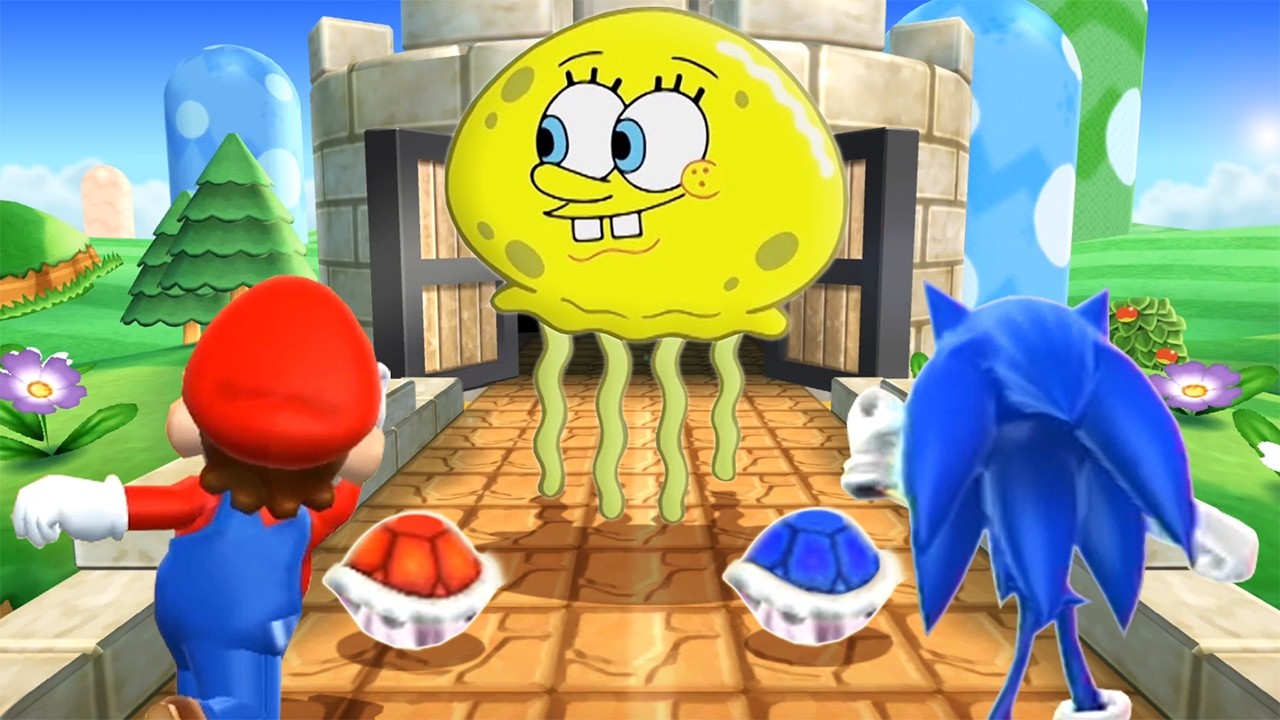 Mario Party 9 Minigames - Mario Vs Mickey Mouse Vs Sonic Vs Bowser (Master Difficulty)