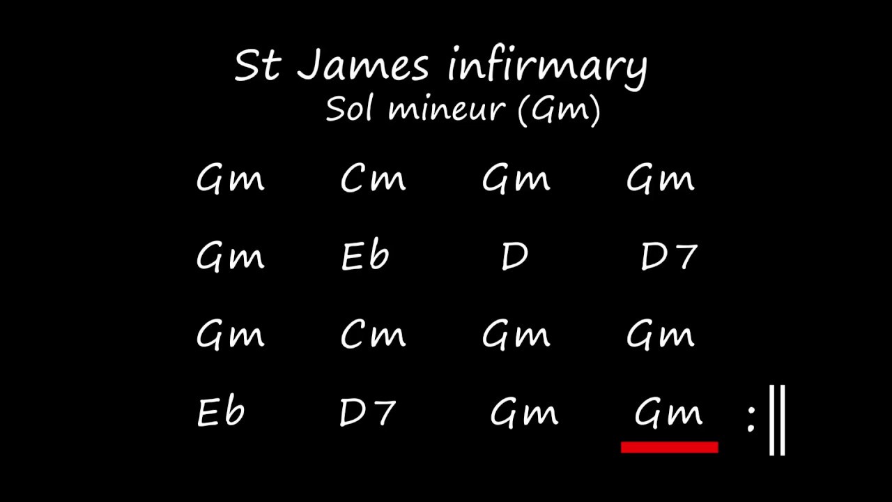 ST JAMES INFIRMARY sol mineur (Gm) [BACKING TRACK]