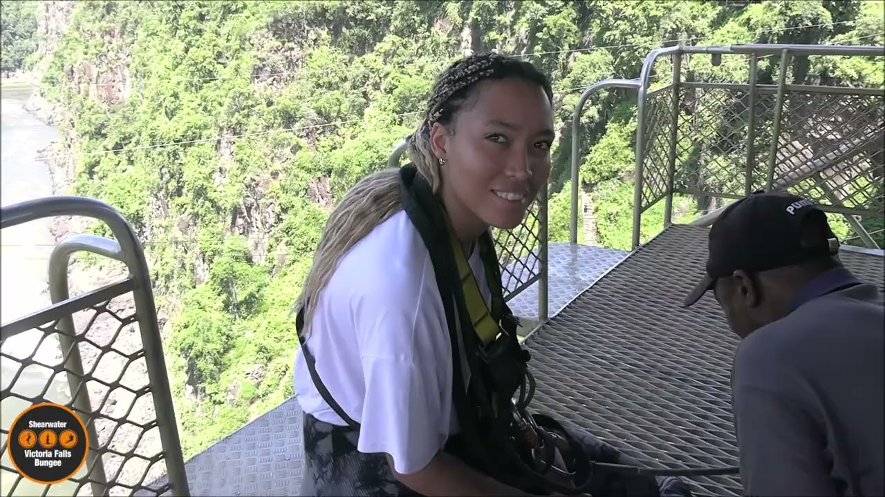 Bungee Jumping - Xu  Sieglinde jumps from the Victoria Falls bridge 111 m