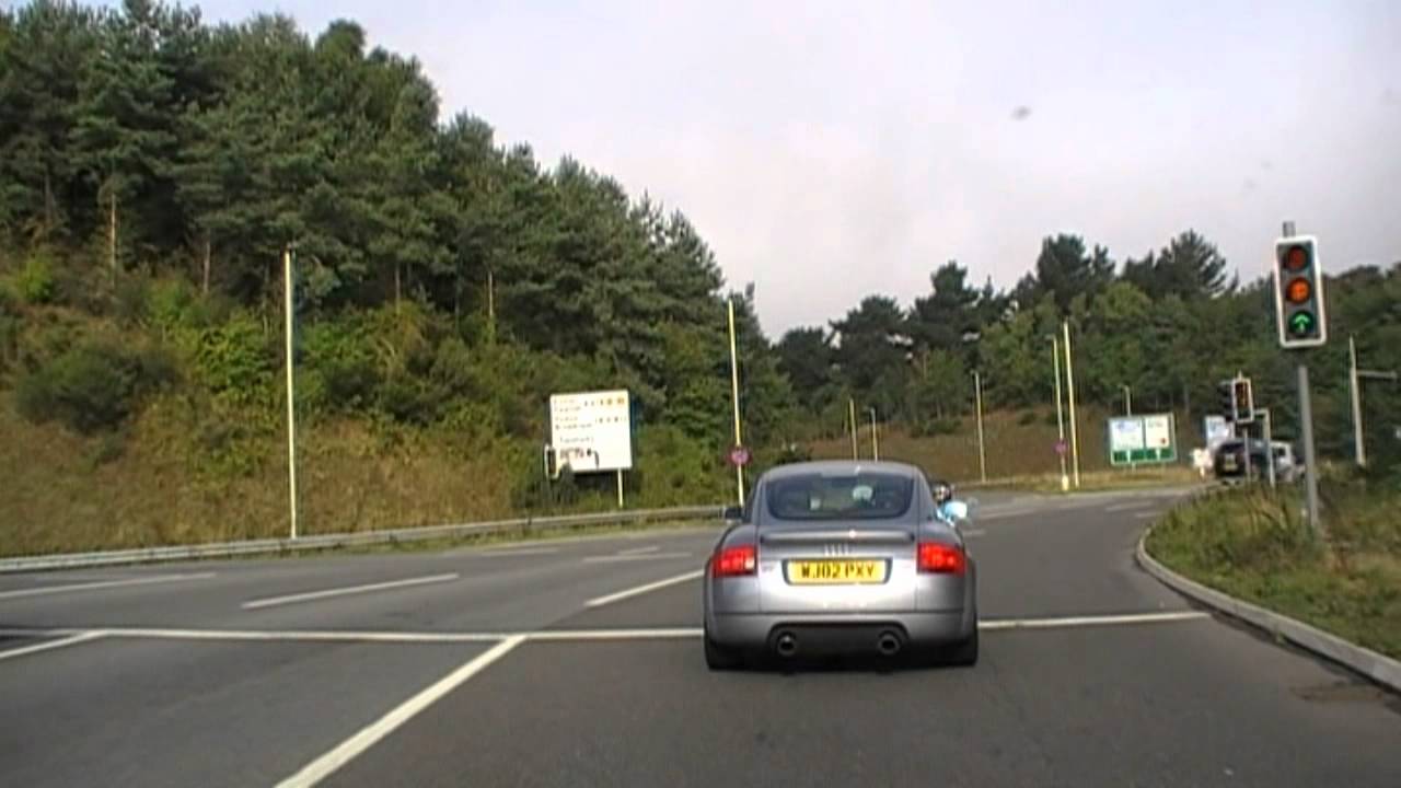 Driving On The M5 From J30 (A379) To Exeter Services, Sidmouth Road, Exeter, UK 19th August 2011