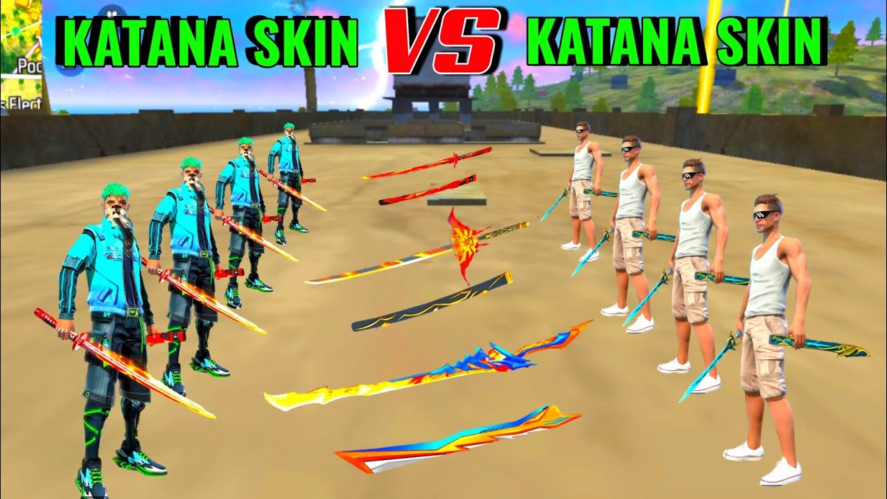 Katana Skin vs Katana Skin On Factory Roof | KATANA SKIN Challenge | Garena Free Fire 🔥