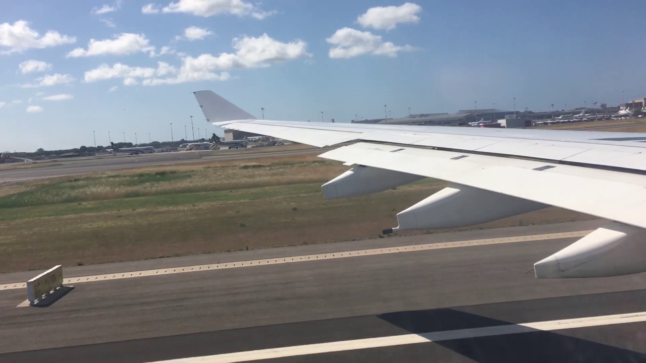 Alitalia takeoff Rome to JFK New York A330