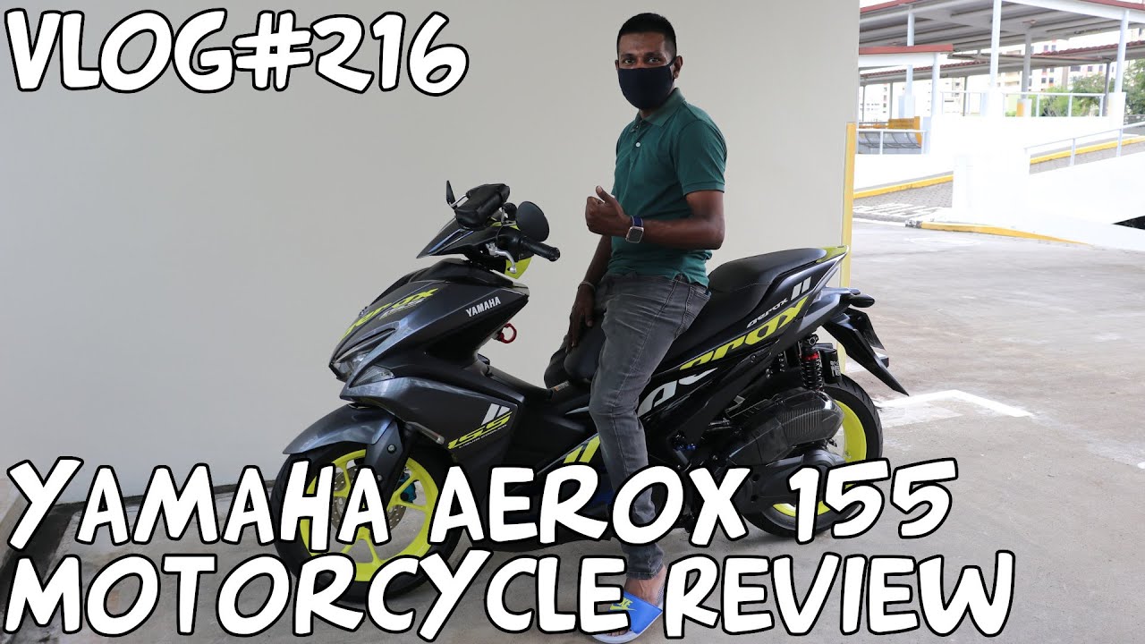 Видеоблог №216 Обзор мотоцикла Yamaha Aerox 155 в Сингапуре