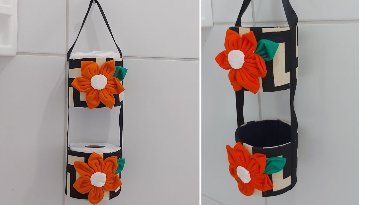 Porta papel higiênico com papelão | Faça você mesmo