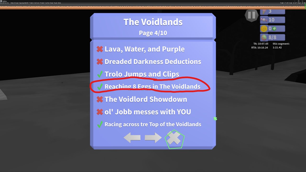 8 eggs in voidlands done in ~