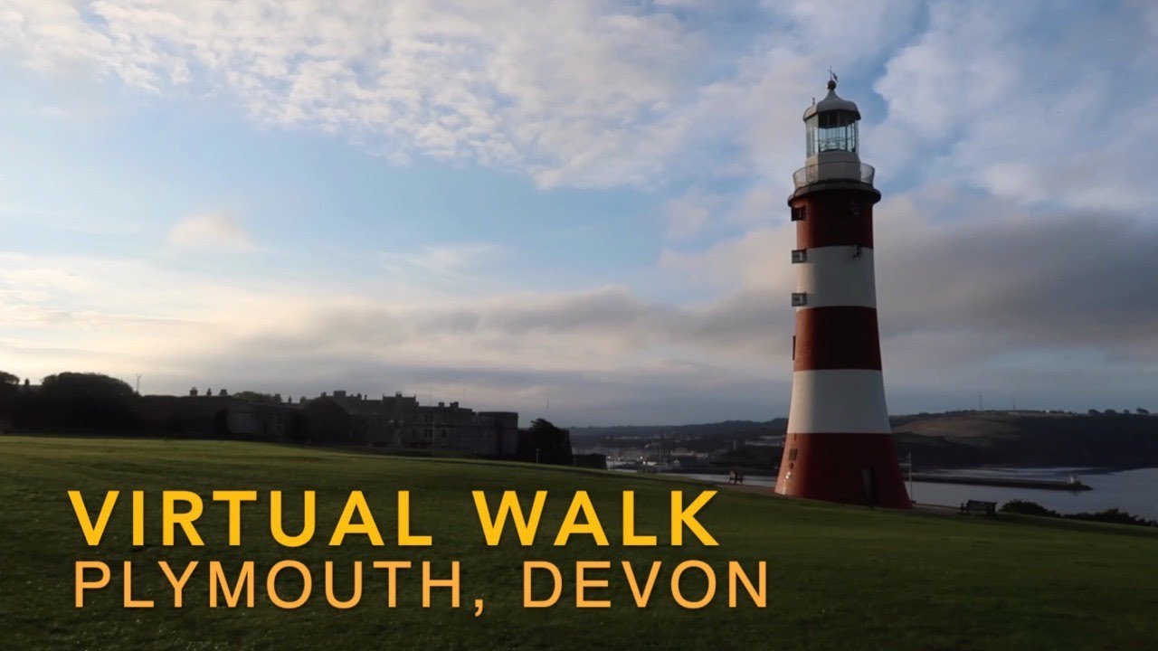 Sunrise Virtual Walk from Royal William Yard to Plymouth Hoe, Devon