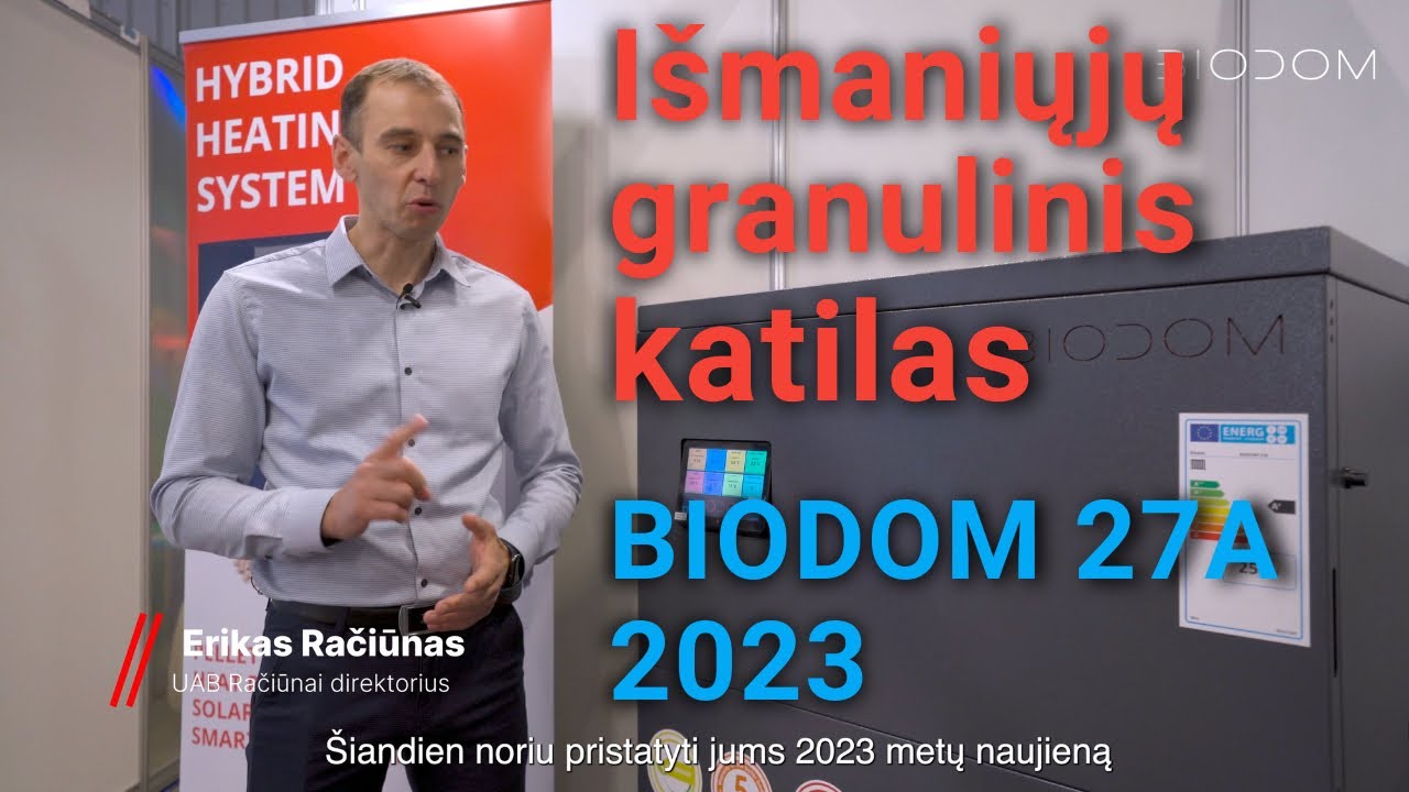 Išmaniųjų granulių katilas BIODOM 27A