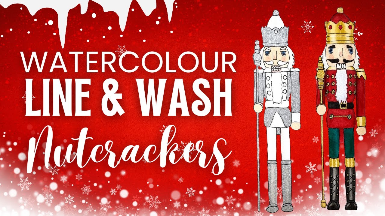 FAST and EASY NUTCRACKER WATERCOLOUR TUTORIAL for Beginners!