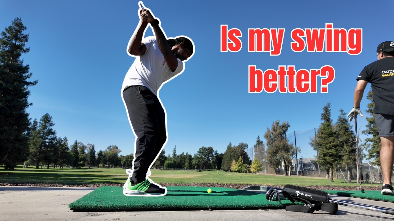 day 2 at the golf range...did we improve? (beginner golf)