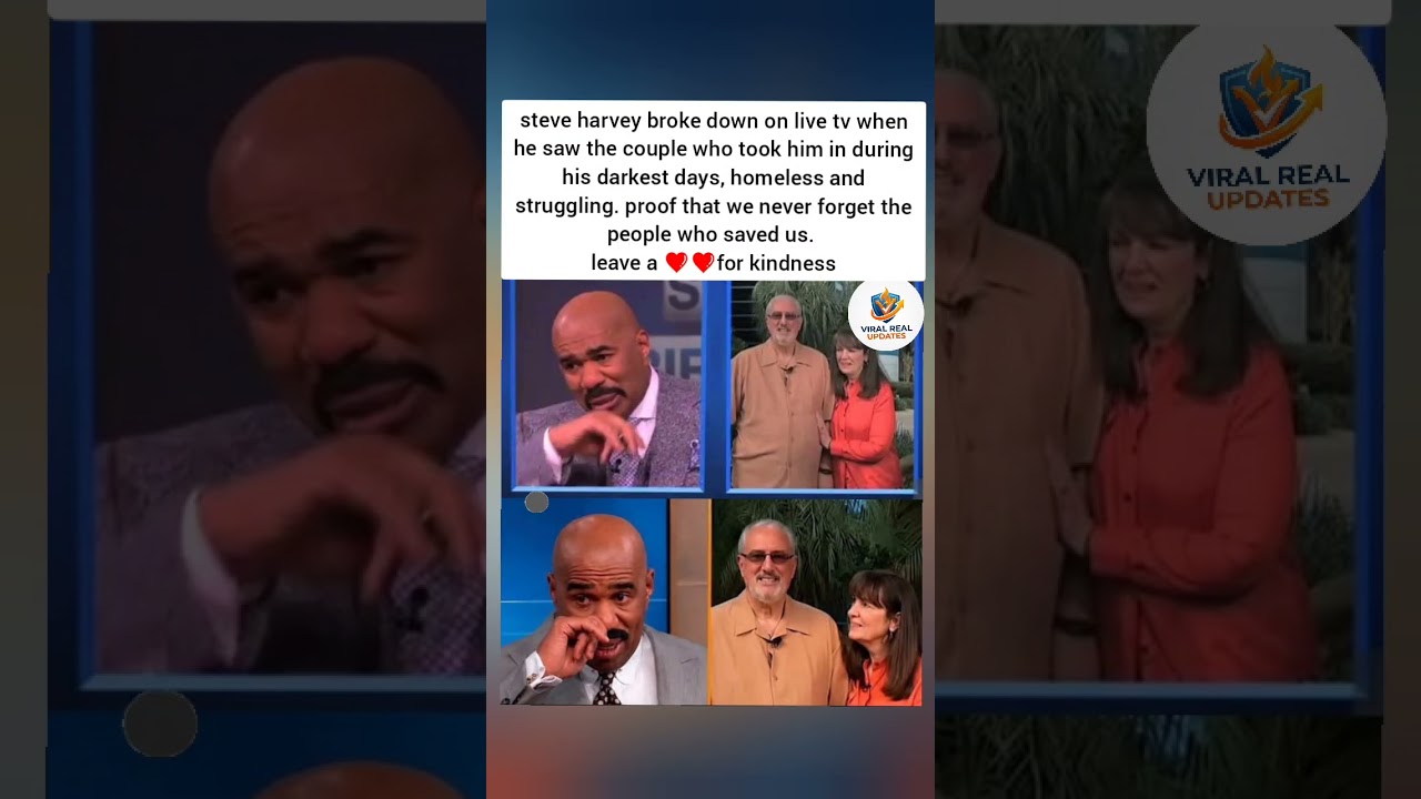 Steve Harvey Breaks Down on Live TV Reconnecting With the Couple Who Saved Him