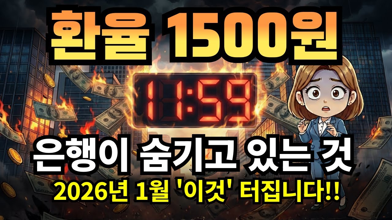환율 1500원 돌파직전! 은행은 왜 '뱅크런' 대비를 시작했나? [ 2026년 1월 '이것' 터집니다 ]