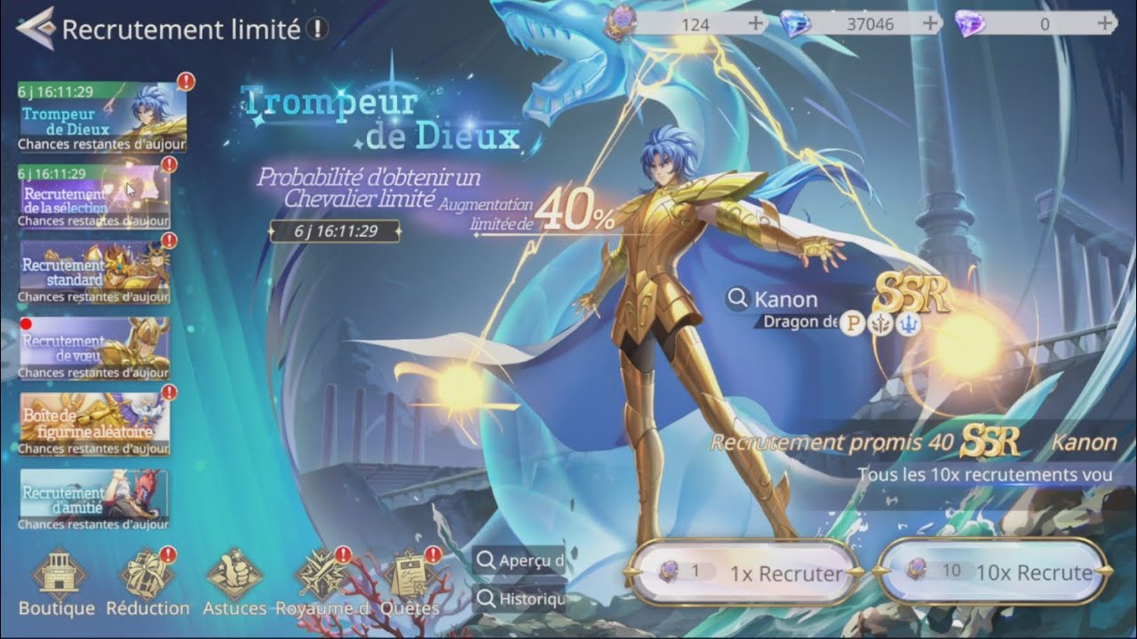 🔥 Kanon EX est là ! Pull  |  FREE TO PLAY 😱 | Saint Seiya EX