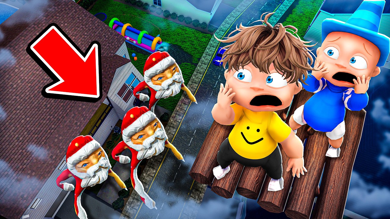 Building a SKYBASE to Hide From GOO GOO GAGA!!  (Whos Your Daddy?!)