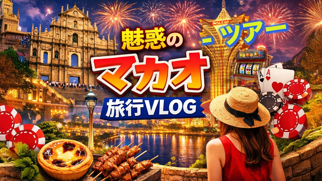 【初めてのマカオ！家族3人でカジノ＆ホテルを楽しんできた♪】オープントップバスナイトツアー！