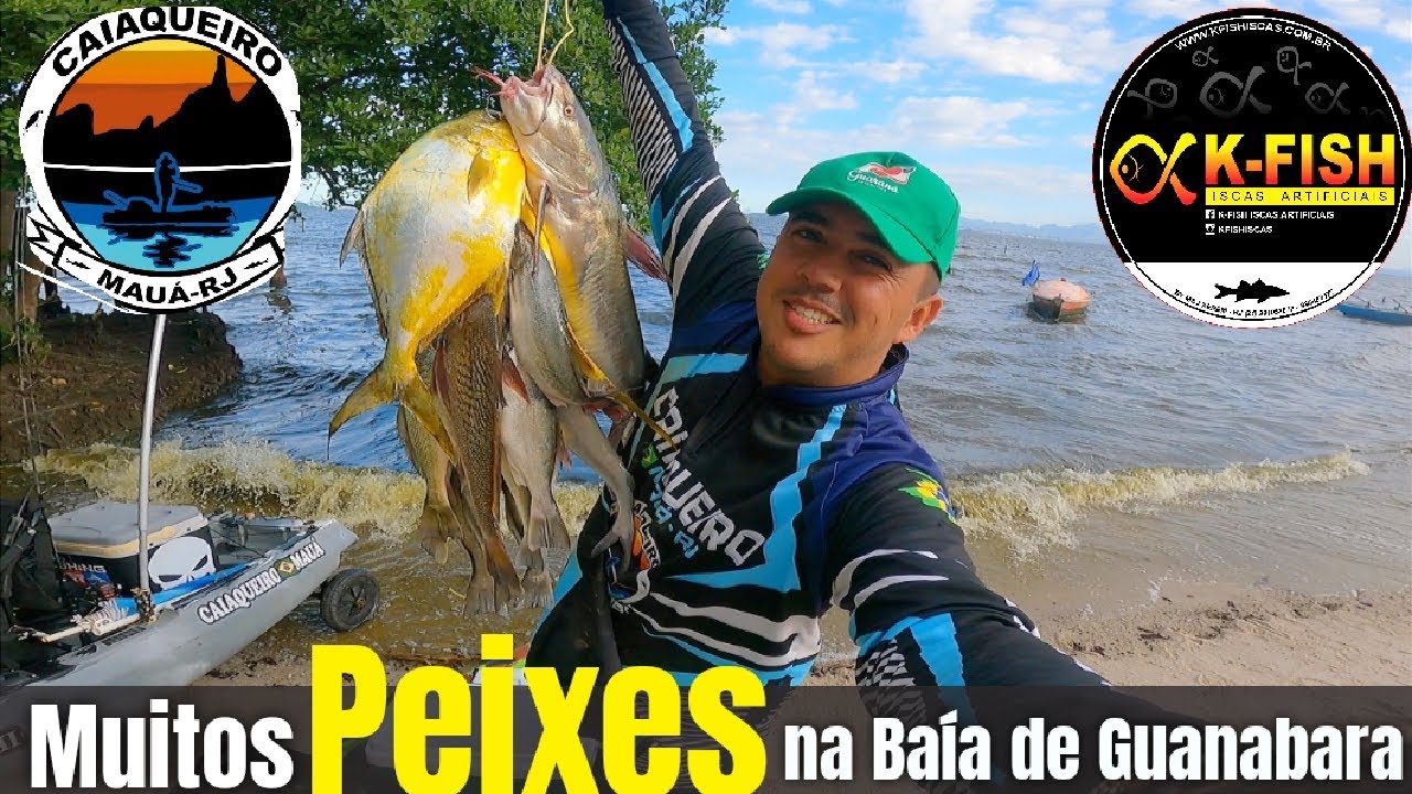 PESCARIA na BAÍA DE GUANABARA | MUITO PEIXE na linha / pesca de caiaque 🎣
