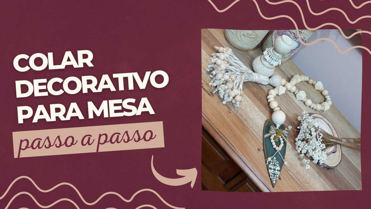 Colar de Mesa Decorativo - Faça Você Mesmo Este Colar Decorativo Para Mesa com Roberta Noia