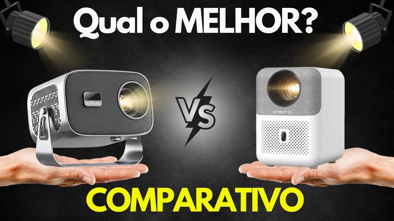 COMPARATIVO | BYINTEK LOVE U4 vs VEVSHAO A12: Qual o MELHOR PROJETOR HD custo benefício?