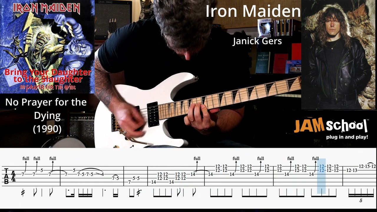 Iron Maiden Bring Your Daughter Janick Gers Guitar Solo with TAB