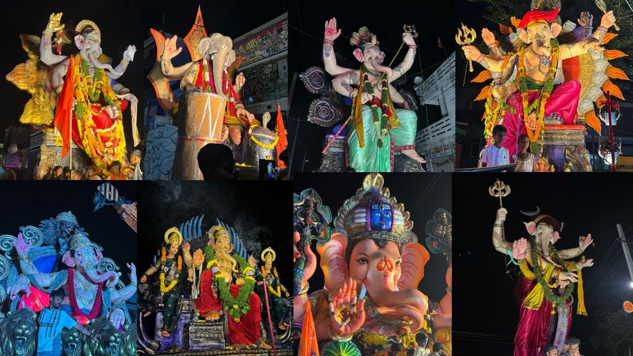 Nirmal Ganesh Shobha Yatra 2025 | Night Visuals | Nirmal Activities