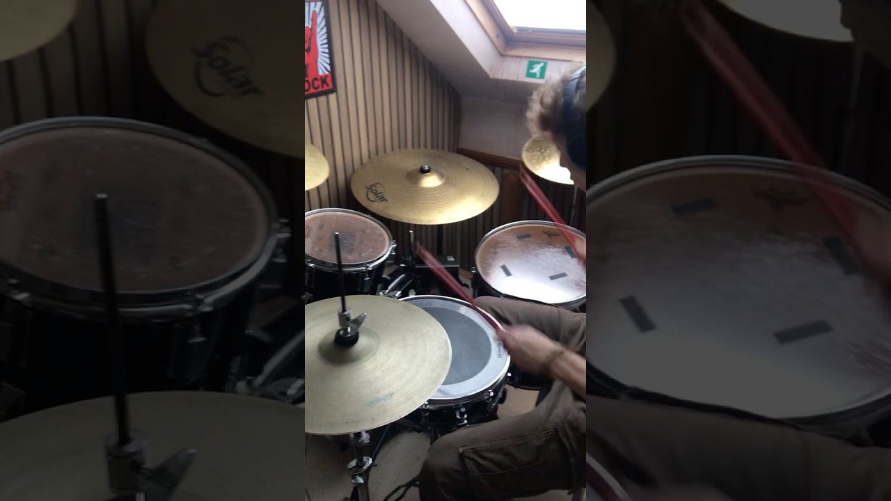 Slamming Down The Grooves 😮&zwj;💨#drummer #remodrumheads #evansdrumheads #zildjian #shortsviral #fyp