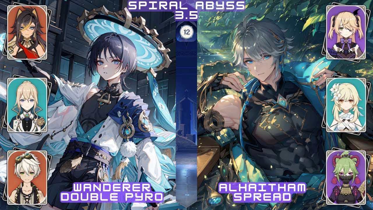 Winds and Grass: The Wanderer and Alhaitham wipe out the Floor 12 of the Abyss in Genshin Impact 3.5