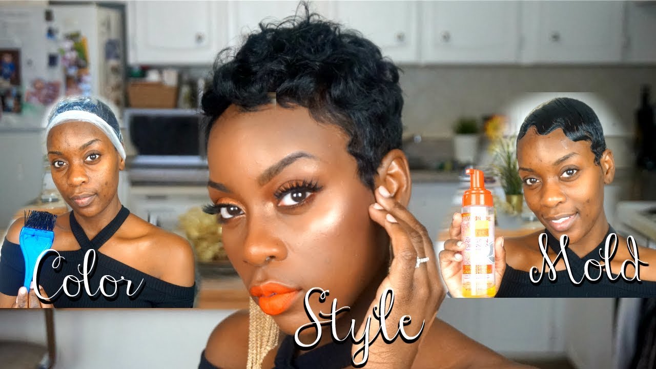 Color, Mold& Style!| Styling my pixie cut| SHORT HAIR TUTORIAL