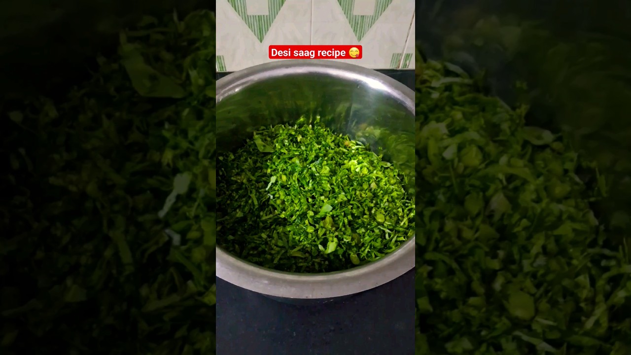 full Video link in description..📍 Desi saag recipe  #viralrecipe #saag #indianfood