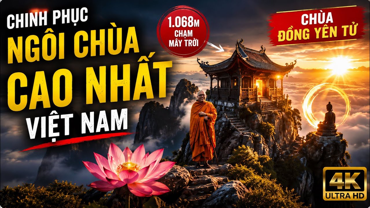 Moon 4K| Hành Trình Chùa Đồng Yên Tử Chinh Phục Núi thiêng| Conquering the peak of Yen Tu mountains