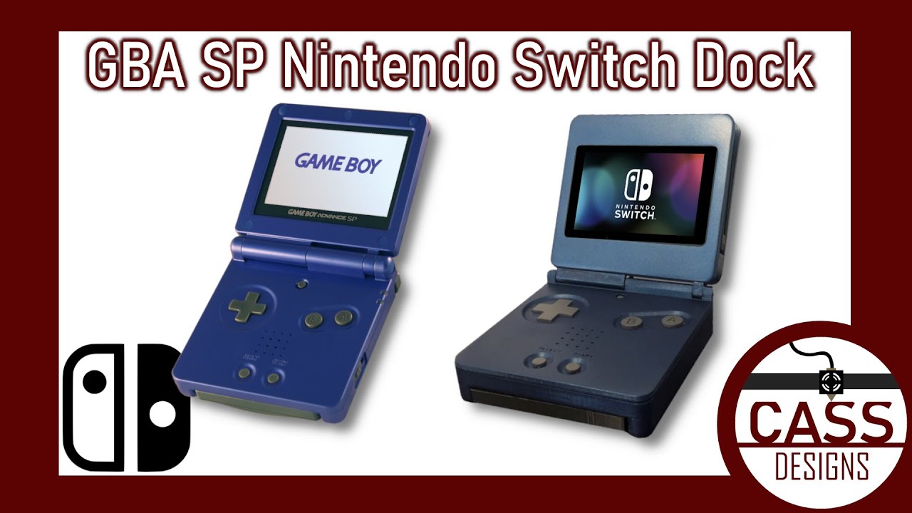I made a 3D Printed Nintendo Switch Dock modeled after a Game Boy Advance SP