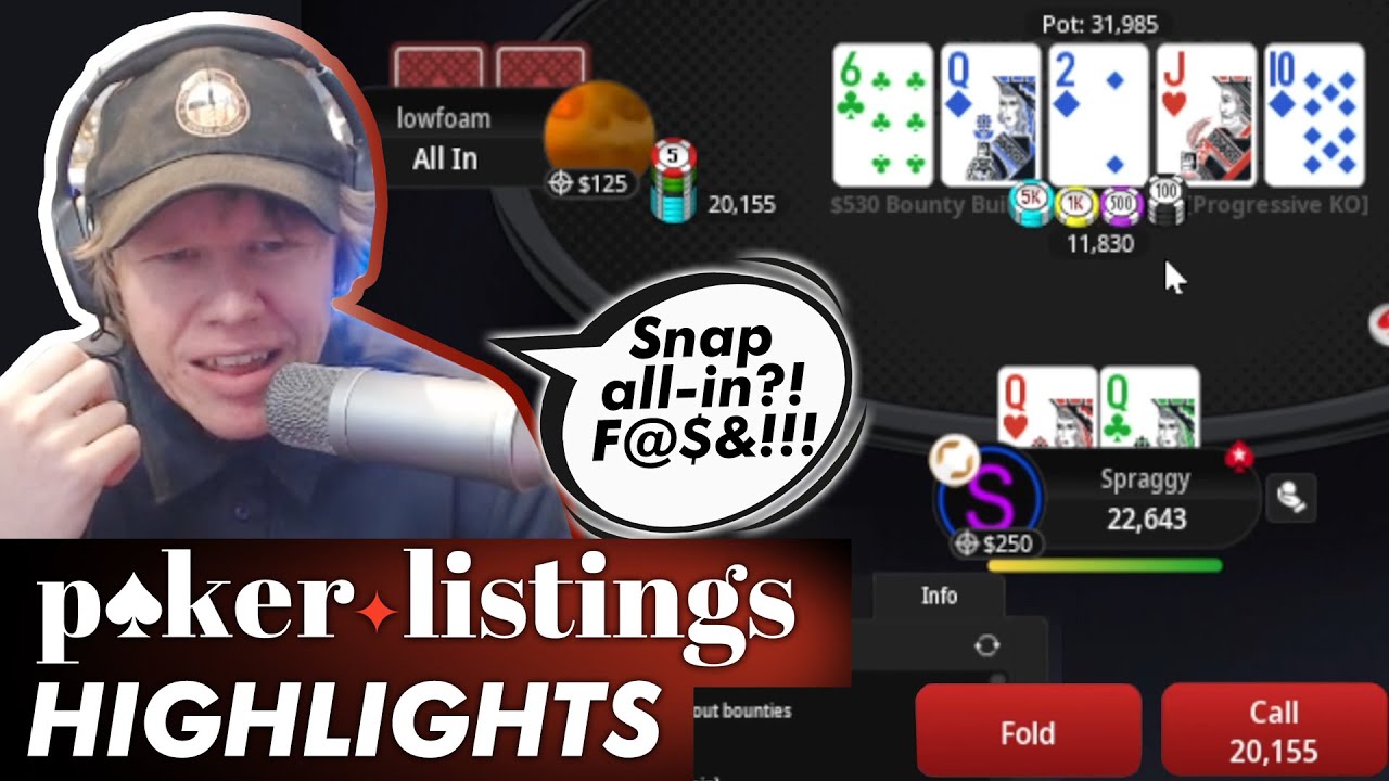 Spraggy faces a tough decision in a $530 PKO! Online Poker Highlights!