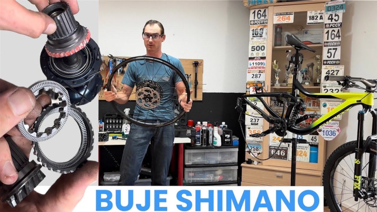 Experimentando con el buje shimano SLX con Microspline para quitar crujidos. Giant reign