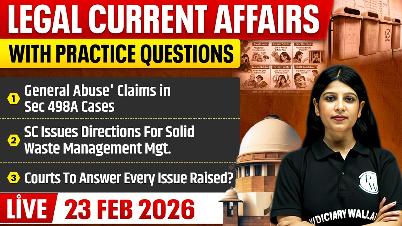Legal Current Affairs Today | 23 February 2026 | Top Legal News | Judiciary/APO/APP |Judiciary By PW