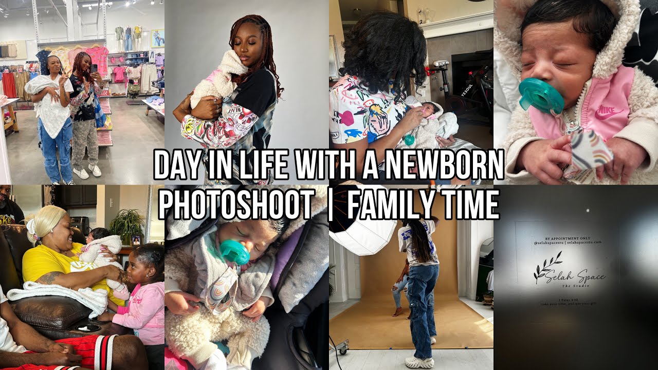 VLOG | DAY IN LIFE WITH A NEWBORN: PHOTOSHOOT & FAMILY TIME