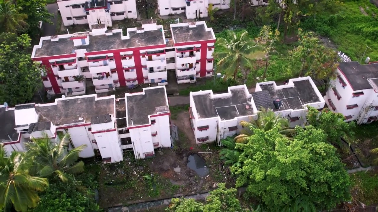 Ernakulam South Railway Station (ERS) Redevelopment works. Drone Shot.