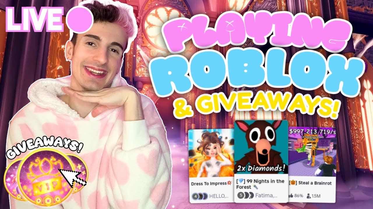 🔴 LIVE - PLAY ROBLOX WITH ME & WIN GIVEAWAYS! COME JOIN!