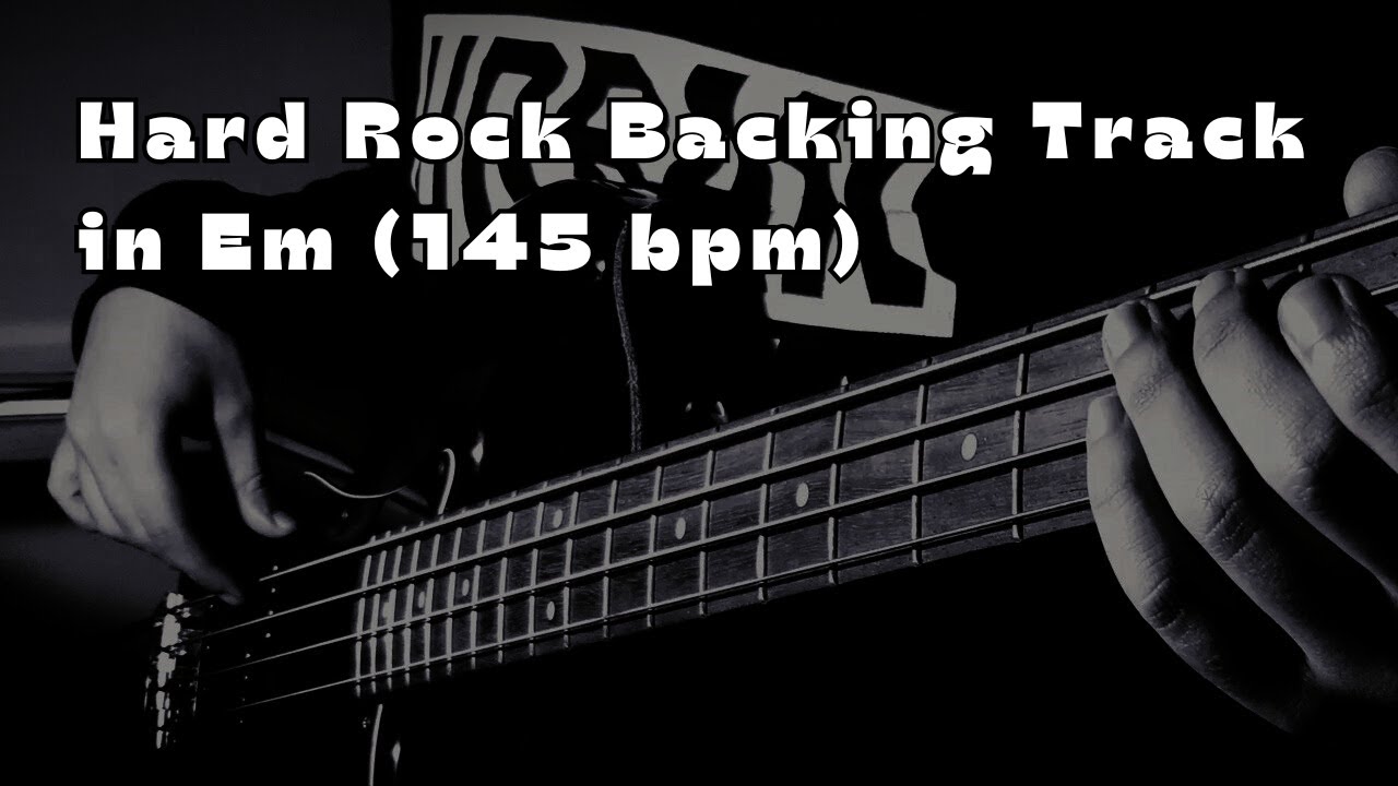 Hard Rock Backing Track in Mi minore (145 bpm)